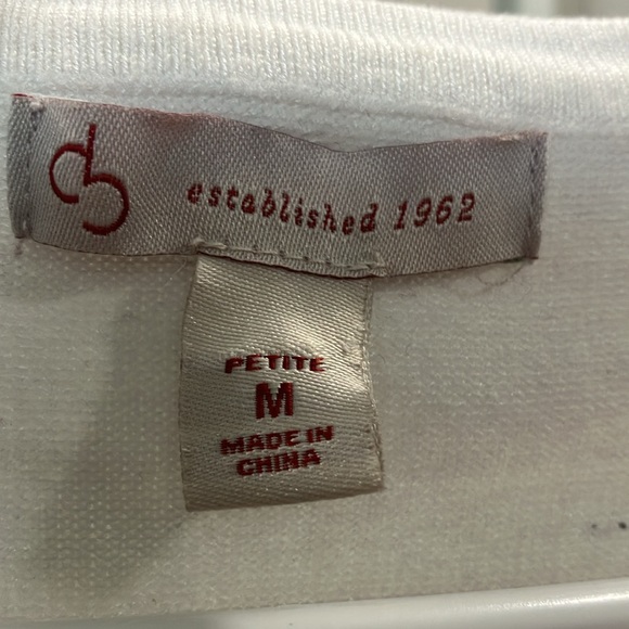 Dress barn establish 1962 lace trimmed sweater size PM - Picture 3 of 6